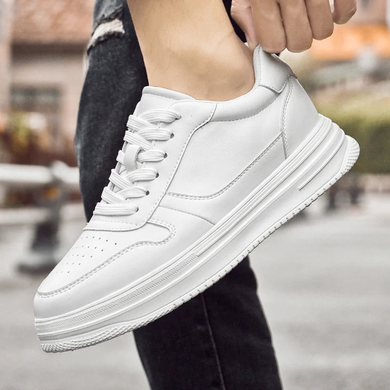 Man Lift Sneakers Men Booster Shoes Elevator  Height Increase Insole 6cm Leisure Fashion Sports  Plus Size 36-43.