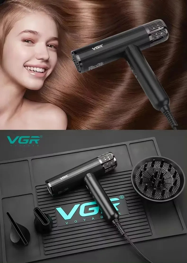 VGR Hair Dryer Professional Air Blower Brushless Motor Hair Dryer Machine 110000 RPM Negative Ion Hair Styling Blow Dryer V-427