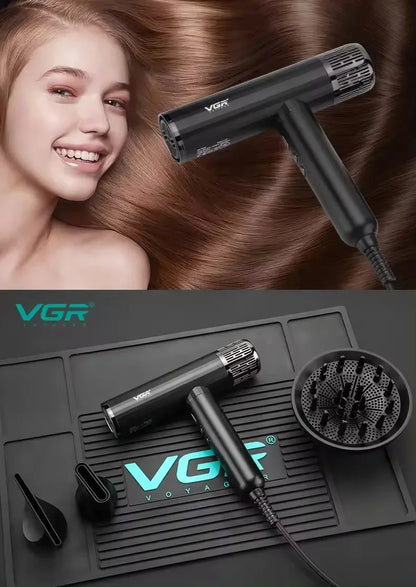 VGR Hair Dryer Professional Air Blower Brushless Motor Hair Dryer Machine 110000 RPM Negative Ion Hair Styling Blow Dryer V-427
