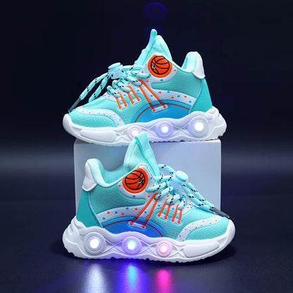 Hot Sales Lovely Fashion Kids Sneakers Cute Classic LED Lighted Baby Girls Boys Sneakers Glowing Children Shoes Toddlers