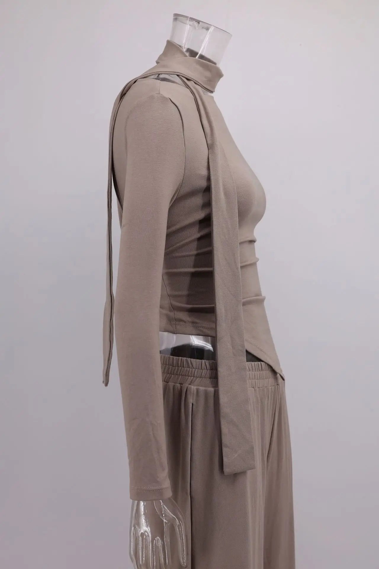 Autumn Winter Casual Pant Sets for Women Sexy Off The Shoulder Top and Long Pant Outfits Fashion Irregular Two Piece Set 2025.