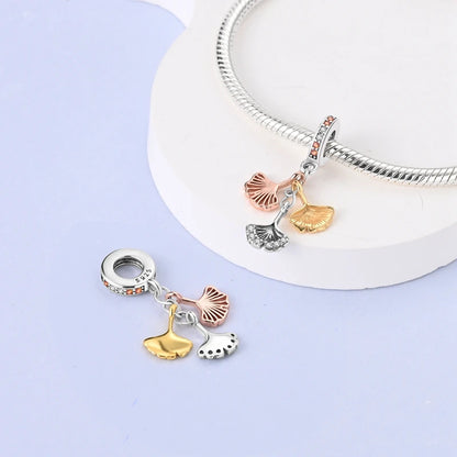 Flowers Series 925 Sterling Silver Sunflowers Tulip Carnation Charms Fit Original Bracelet  For Women Jewelry Making.