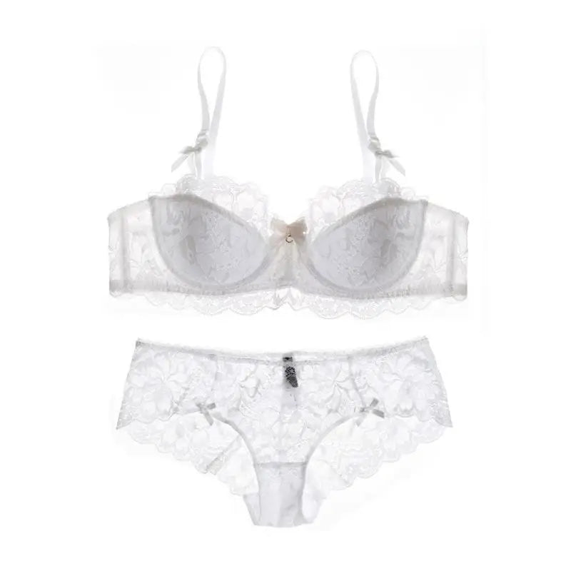 Sexy Thin Half-cup Lace Bra, Comfortable, Breathable, Anti-sagging, Push-up Small Bra for Women Lingerie.