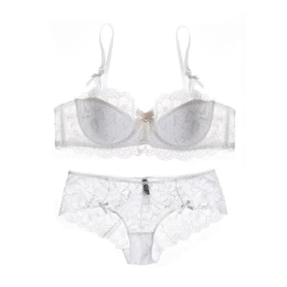 Sexy Thin Half-cup Lace Bra, Comfortable, Breathable, Anti-sagging, Push-up Small Bra for Women Lingerie.