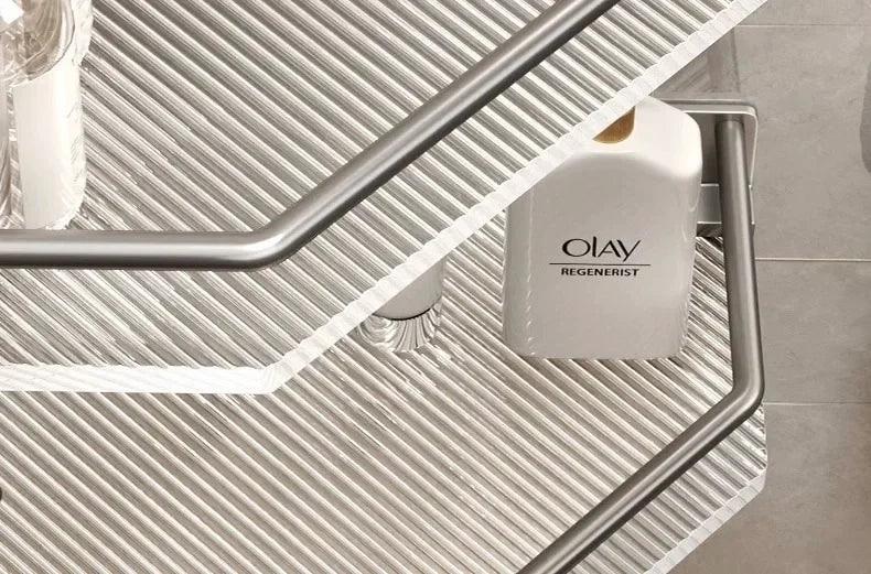 2PCS Badezimmer Acryl Regale Küche Lagerung Organizer Shampoo Regal Dusche Regal Bad Zubehör Kein Bohrer Lagerung Regal