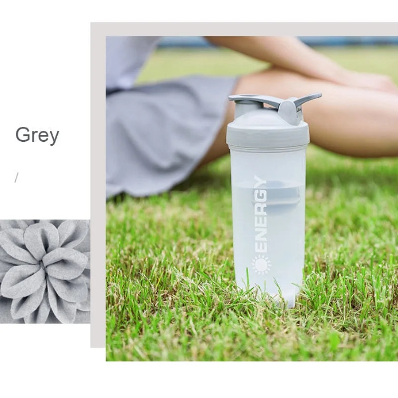 Summer Large-capacity Shaker Cup Outdoor Fitness Milkshake Cup Student Sports Portable Stirring Ball Shock-resistant with Scale.
