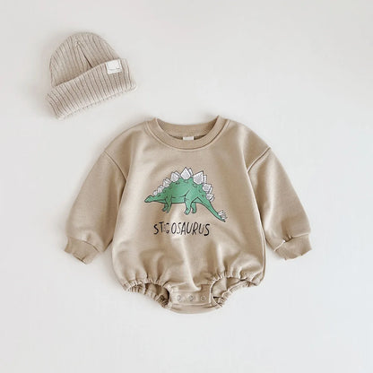 Baby Original Dinosaurier Sweatshirt Stram pler koreanischen Herbst Baby Body suits Kleinkind ein Stück Baby Jungen Body suits Mädchen Outfits.