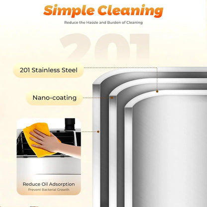 Küchenspüle 45x40cm Spülbecken Einbauspüle mit Abflusskorb und Seifenspender Edelstahl Spüle Küche Waschbecken, 1 Becken, Schwar