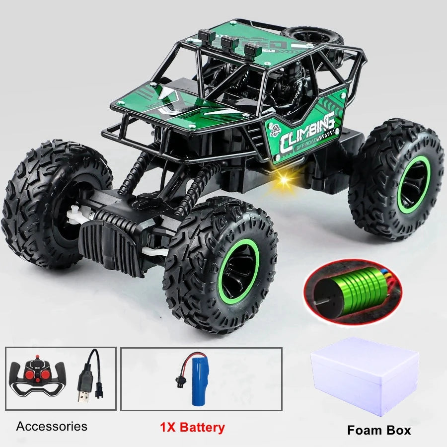 Remote Control Truck Car All Terrain Off Road Alloy RC Cars Buggy Drift Racing Toy Rechargeable Sturdy Gift for Kids Boys.