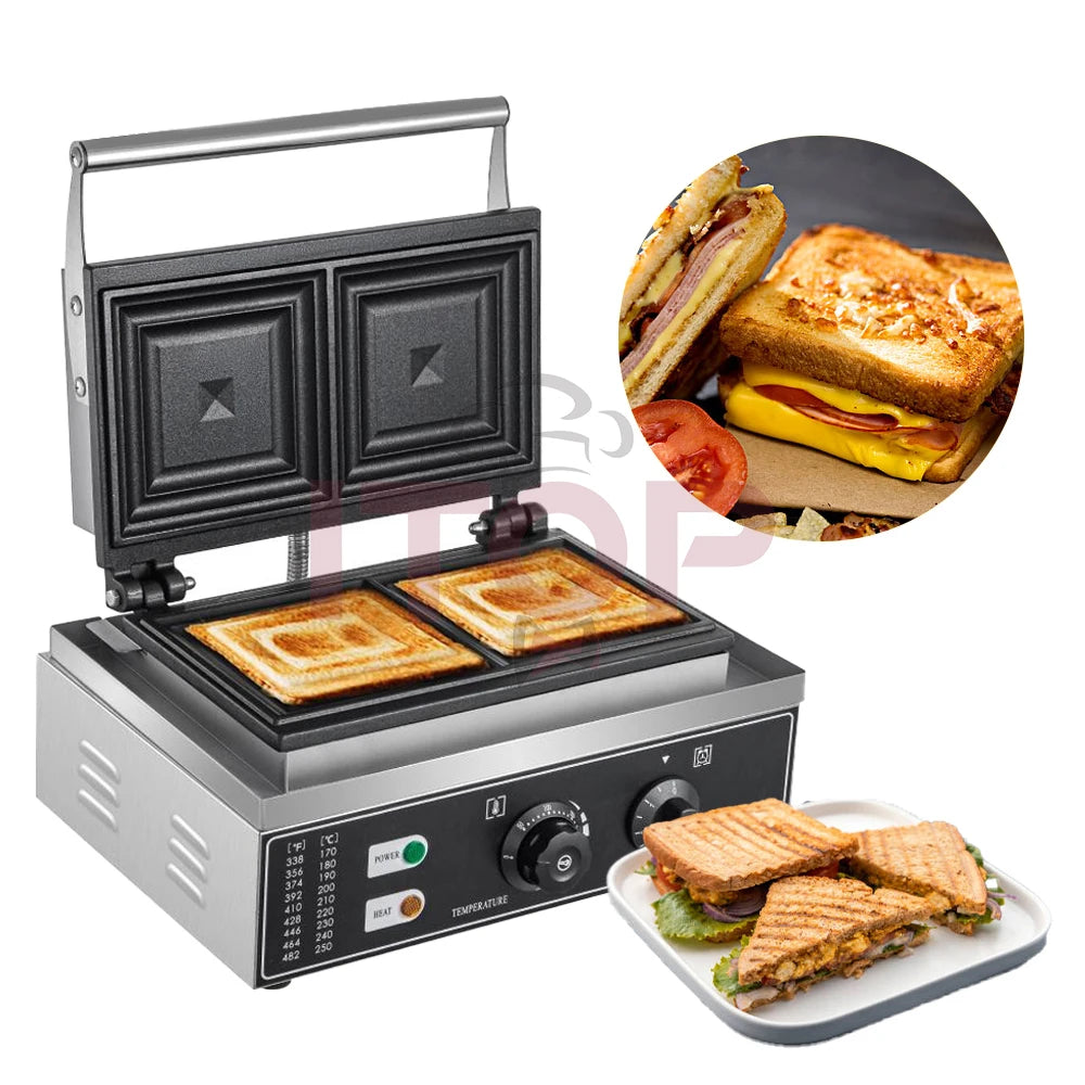 ITOP Commercial Electric Waffle Machine Sandwich Plum Crisp Donut Maker Food Shaper French Waffle Maker Non-stick Coating.
