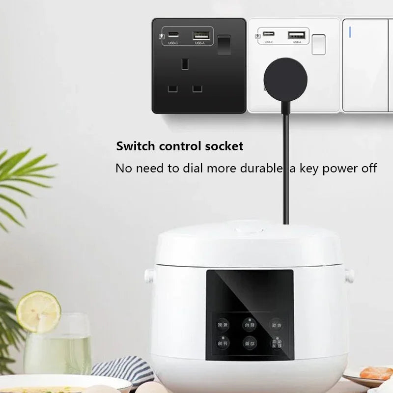 18 W Typ-C-Stecker, Schnellladung, UK 13 A USB-Wandsteckdose, Steckdose mit 3,1 A USB C, universelles Dual-5-Pin-Steckdosenpanel.