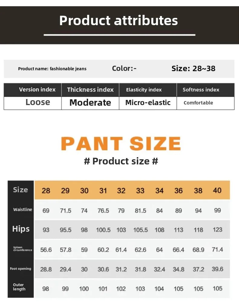 Gestickte Slim-Fit-Jeans mit geradem Bein, High-End-Freizeithose für Herren, durchgehender Bodendruck, dehnbar, trendige Marken-Freizeitjeans.