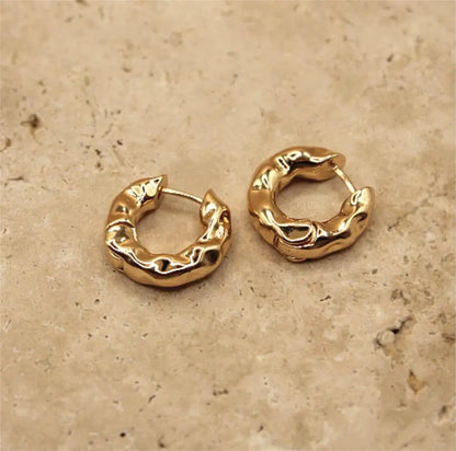 Mariasz Minimalist New Hot Sell Trendy Plated Gold Color Circle Earrings for Women Ear Hoop Earring Classic Jewelry.