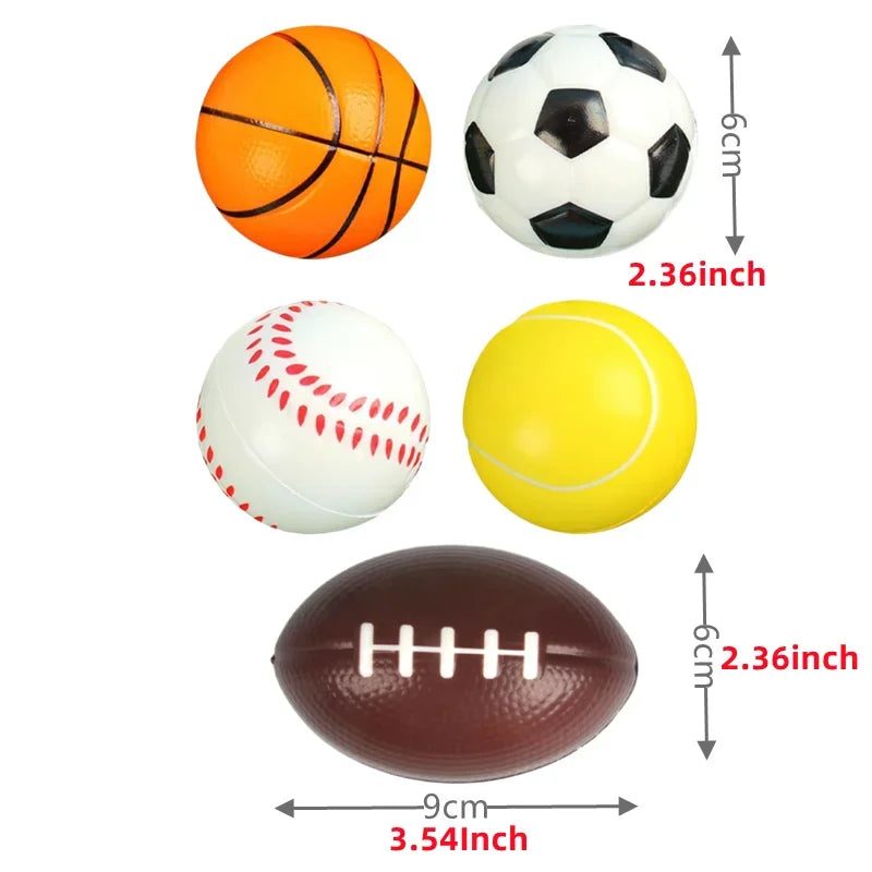Stress Relief Foam Sponge Stress Ball Squeeze Ball Toy Squeeze Hand Wrist Exercise Sponge Toy for Kid Adult Child Creative Gifts.
