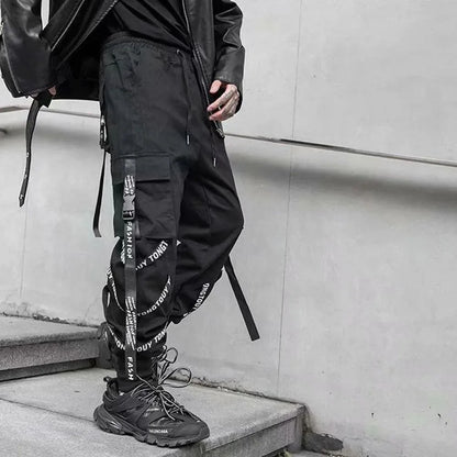 Men Joggers Cargo Pants Multi-pocket Elastic Waist Harem Pants Men Casual Hip Hop Streetwear Sweatpants Pencil Pants Techwear.