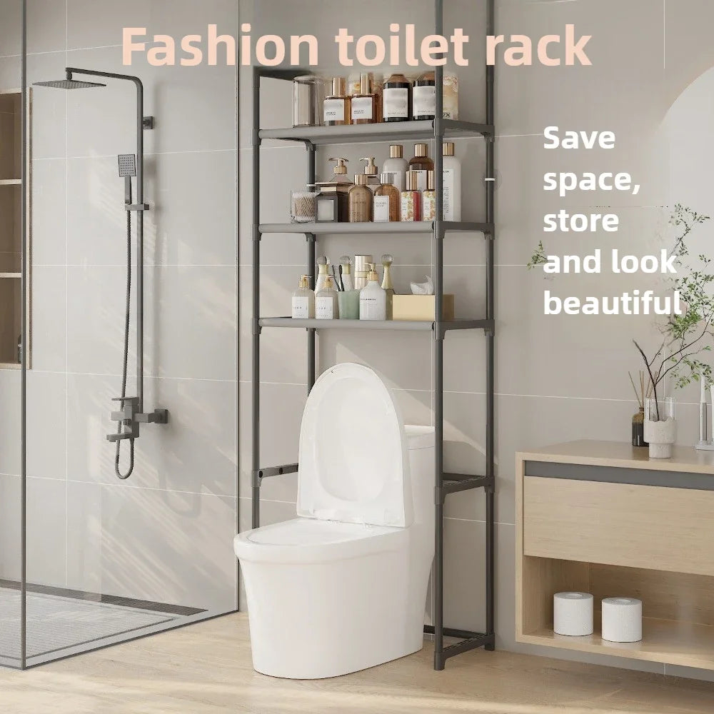 Badezimmer-Aufbewahrungsregal, Waschmaschinenständer aus Kunststoff, wasserdichtes, bodenstehendes Badezimmer für den Haushalt ohne Bohren