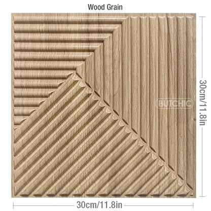 12pcs 30x30cm 3D Stereo Wall Panel Diamond Champagne gold Wood grain tile 3D wall sticker Wood grain living room Bathroom paper