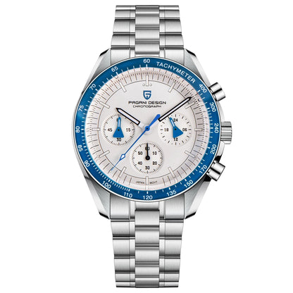 PAGANI DESIGN 2025 New Moon Watch Retro Luxury Quartz Watches For Men Stainless steel Luminous waterproof Sport Chronograph Man