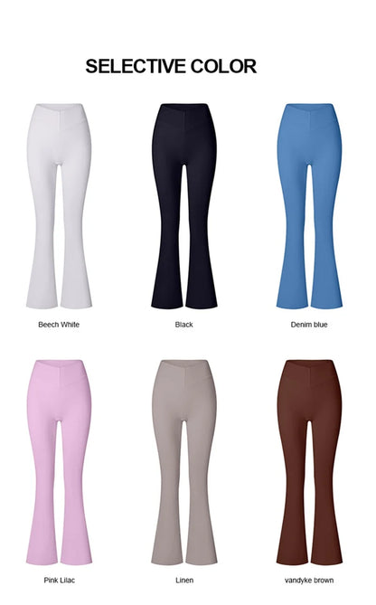 Cloud Hide Blue Sports Leggings Plus Size Long Yoga Pants Women Gym Fitness Running Flared Trousers High Waist Workout Tights.