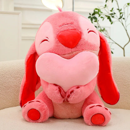 20-40cm Anime Cartoon Pink Angel Series Lilo & Stitch Doll Cute Hug Duck Stitch Plush Toy Soft Stuffed Kawaii Kid Birthday Gift.