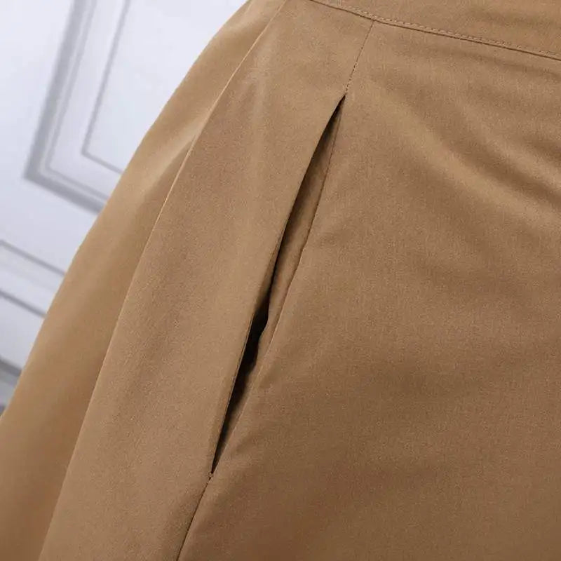 ZANZEA Women High Waist Jupe 2025 Autumn Vintage Office Falda Korean Fashion Pleating Swing Skirt Holiday Loose Solid Maxi Skirt