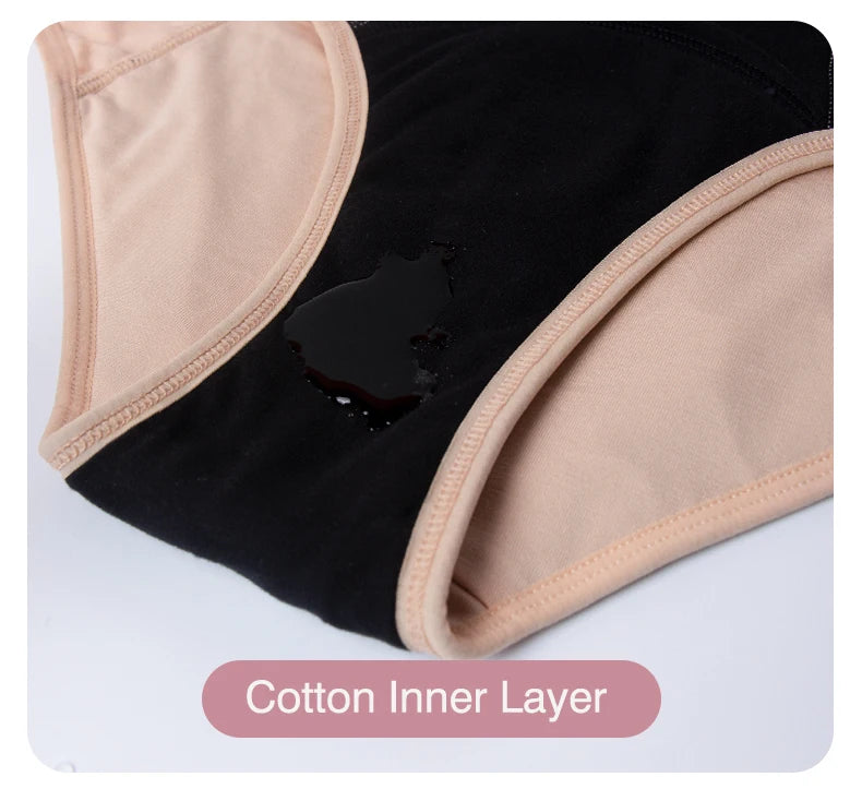 High Waist Menstrual Panties for Women 4-Layer Leakproof Protection Fast Absorbent Period Panties Heavy Flow Briefs.