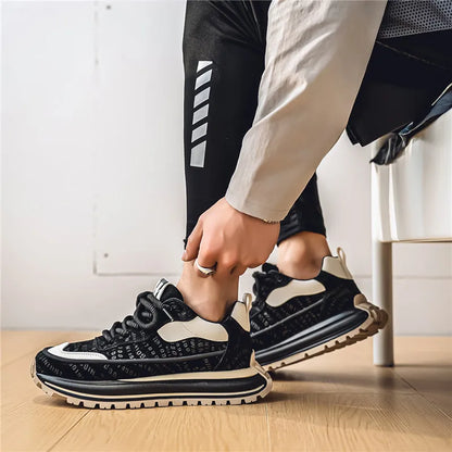 Thick Sole Men Chunky Sneakers Outdoor Wear-resistant Male Trends 2025 New Mens Casual Shoes Fashion Comfort Anti Slip Vulcanize