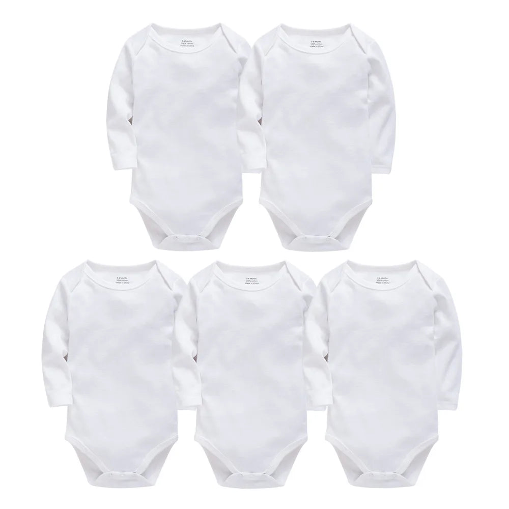 Kavkas 3 Stück 5 Stück 7-teiliger Baby-Body für Jungen, 0–24 Monate, 100 % Baumwolle, volle Ärmel, Herbst-Kleidung für Neugeborene.