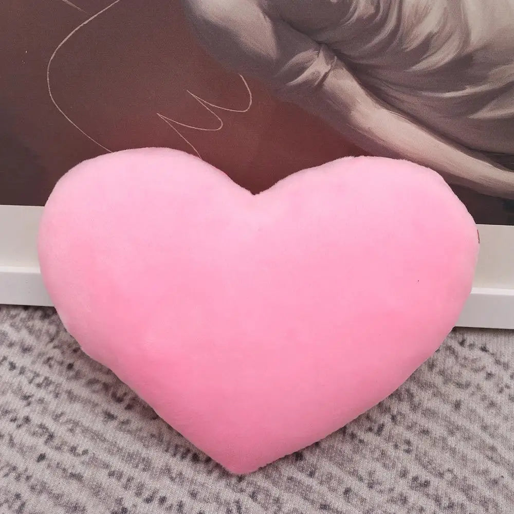 PP cotton Soft Pillow Comfortable Heart Plush Pillow Red Color Pink Color Stuffed Pillow Heart Shape Home Decorative