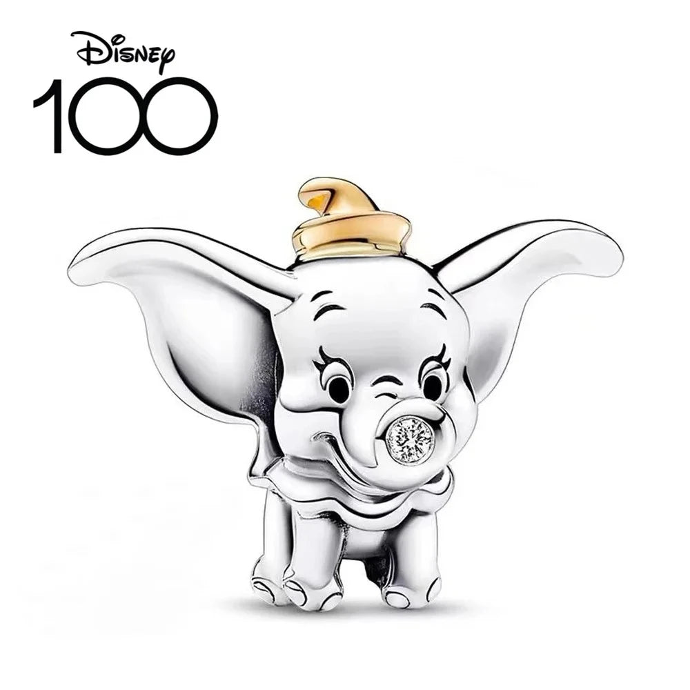 100% 925 sterling silver Disney 100th anniversary charm beads suitable for original DlY bracelet, women's fashion gift