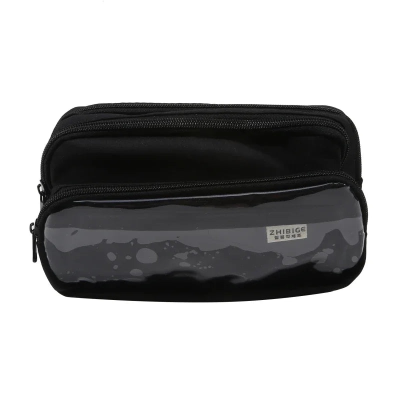 Chic Einfarbig Bleistift Fall Koreanische Einfachheit Transparent Stift Tasche Große Kapazität Organizer Tasche Schule Liefert Schreibwaren tasche.