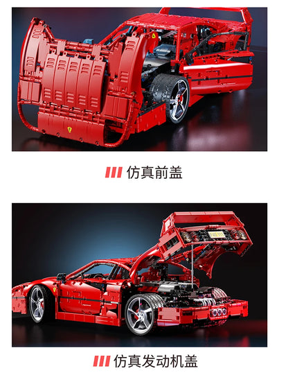 4026PCS Technical LOX Edition F40  Assembly MOC 140629 Building Block Car Supercar Model Adult High Difficulty Racing Toys