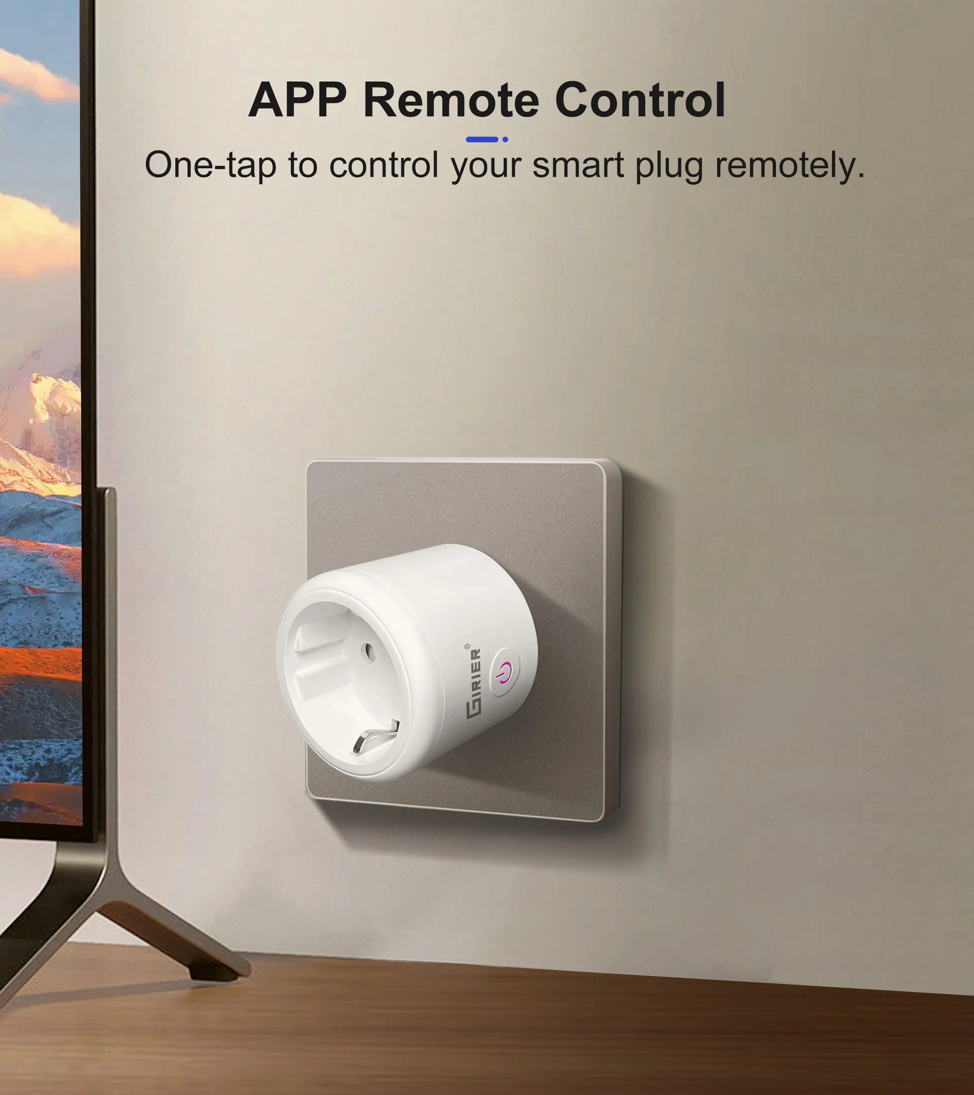 GIRIER Smart Plug ZigBee 20A Smart Home Steckdose EU 4200W mit Power Monitor Funktion Unterstützt Alexa Google Home Assistant.