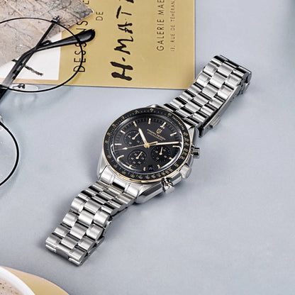 PAGANI DESIGN 2025 New Moon Watch Retro Luxury Quartz Watches For Men Stainless steel Luminous waterproof Sport Chronograph Man.