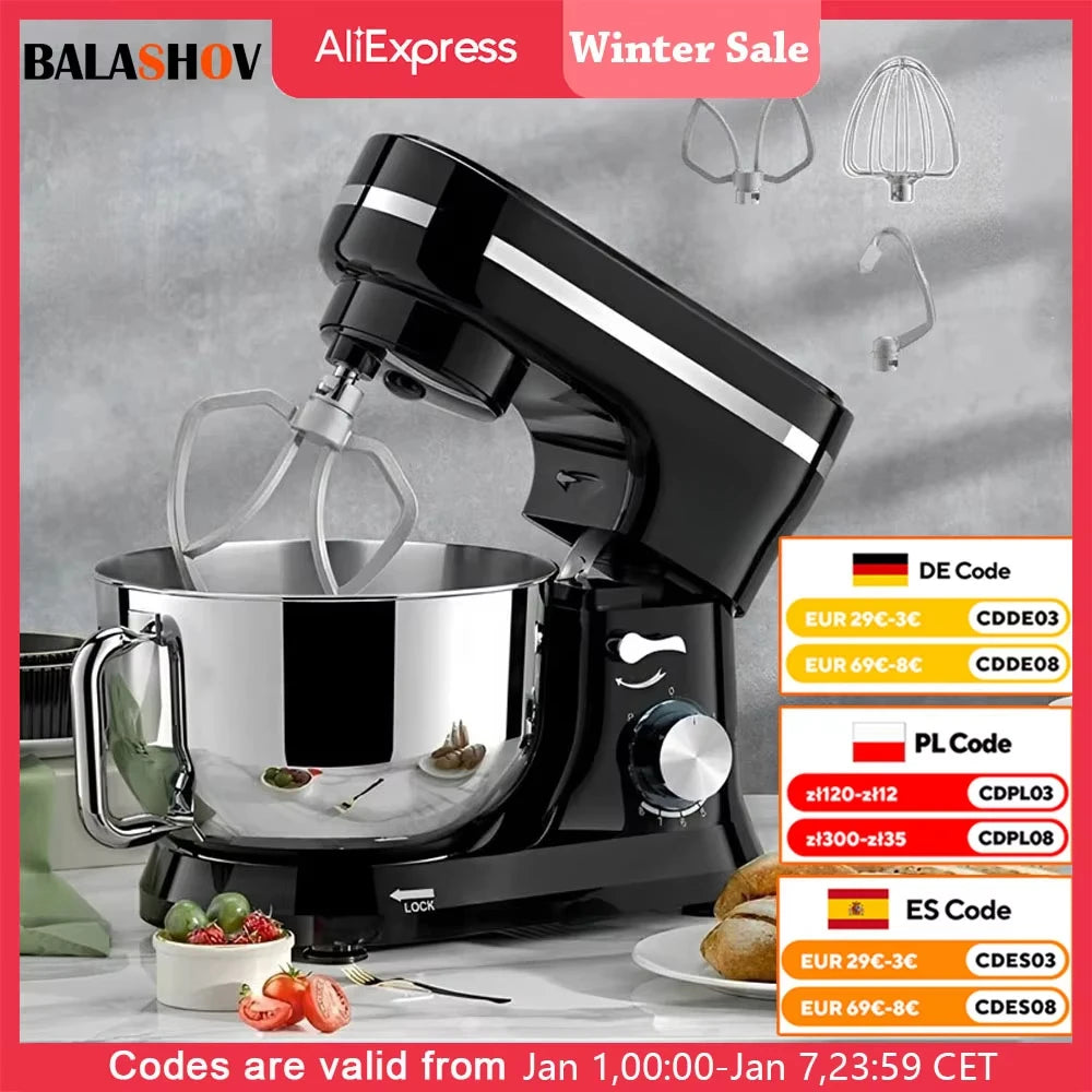 4.5L Kitchen Food Stand Mixer 1000W Chef Machine Electric Kneading Blender 8-Speed Desktop Cream Egg Whisk Food Processor.