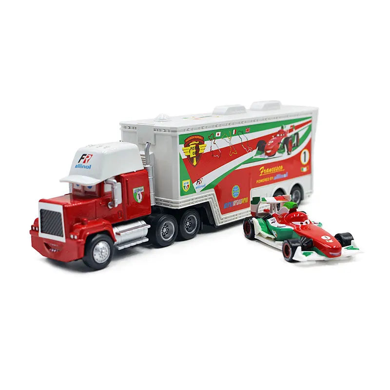 Disney Pixar Cars 2 3 Lightning McQueen Mack Uncle Jackson Storm Car Truck 1:55 Diecast Vehicle Metal Toys Gift for Children