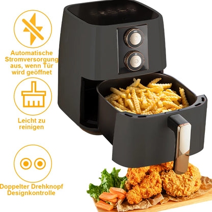 4/5/6/7/10/12L Electric Air Fryers Oil-free Automatic Household Kitchen 360°Baking Convection Oven Deep Fryer without Oil.