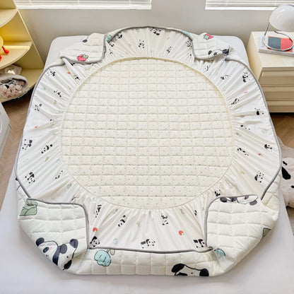 Thick Mattress Cover Cartoon Style Bedspread Quilted Bed Cover for Home Adults Kids Bed Linen fundas de colchón (No Pillowcase).