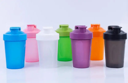 400ML Shaker Bottle with Stainless Ball BPA Free Plastic Protein Shakes Leakproof for Powder Workout Gym Sport.