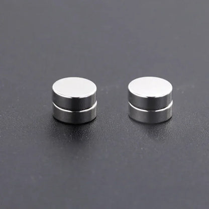 3 Pairs Crystal Strong Magnetic Ear Stud Clip Earrings for Men and Women Punk Round Zircon Magnet Earrings Non Piercing Jewelry.
