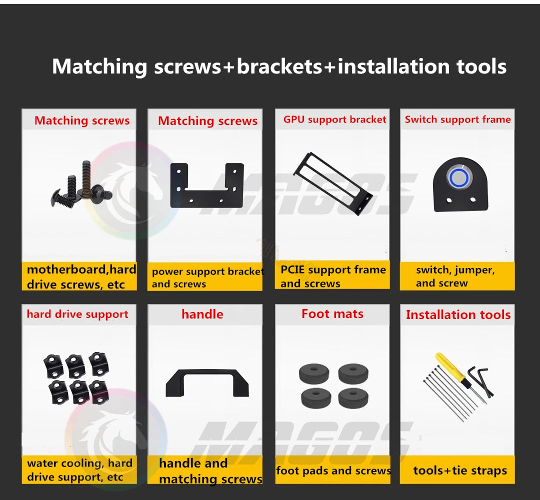 MOD ATX Open PC Case Frame For ITX MATX EATX Gamers Cabinet Aluminum Creative DIY Desktop Computer Chassis Tower Gaming.