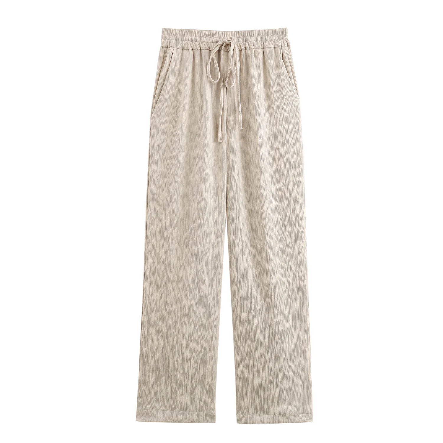 2024 Autumn Women Casual Blazer Coat Pants Set Long Sleeve Double Breasted Blazer + Wide Leg Trousers Lady Office Outfit.