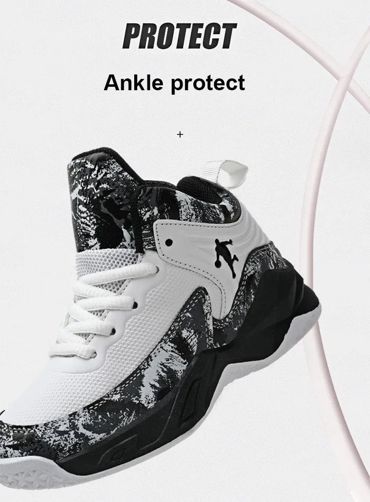 Basketball Shoes for Kids Sneakers New Boys Brand Thick Sole Non-slip Children Sports Shoes Child Boy Basket Trainer Shoes.