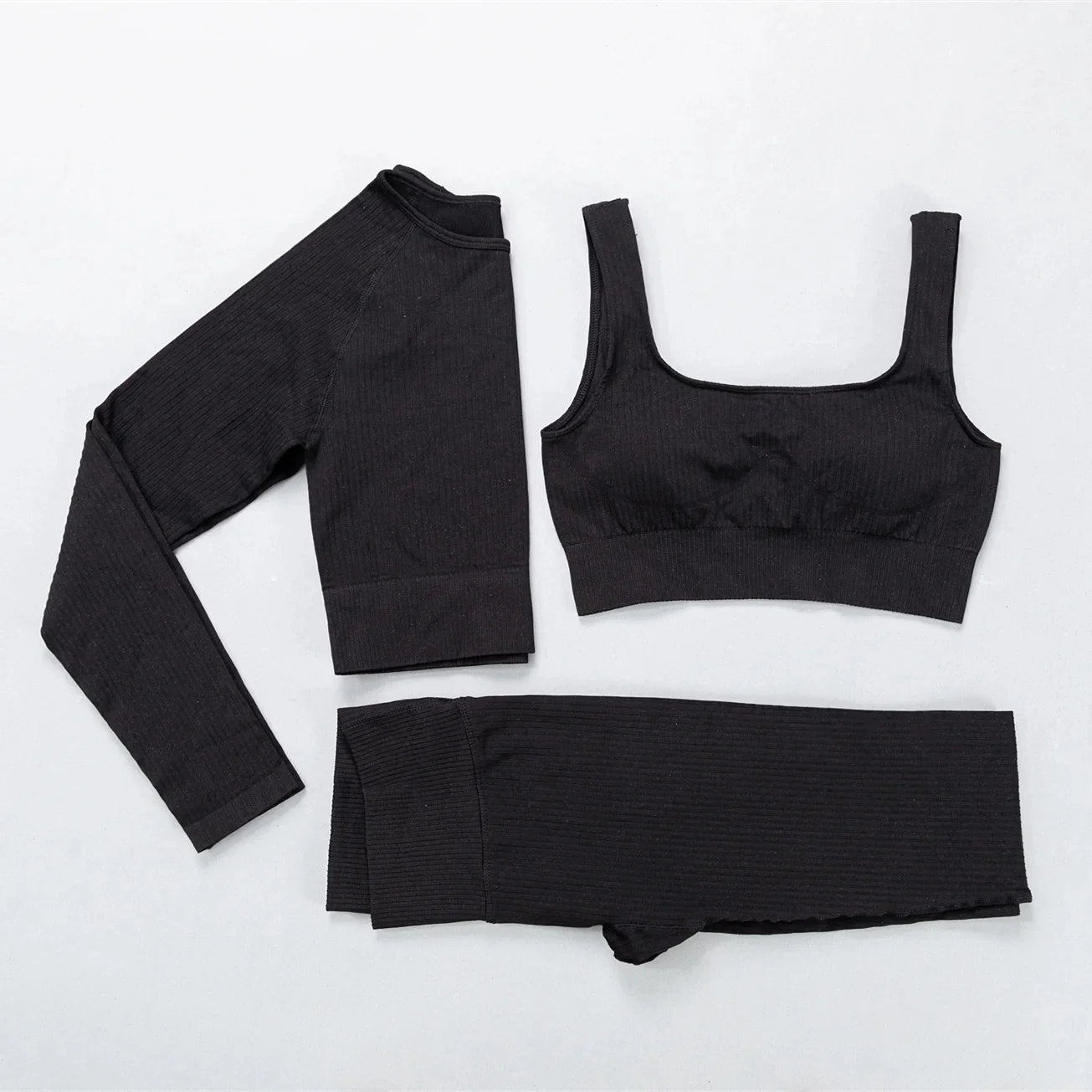 Women's Three-Piece Sportswear Set Yoga Fitness Leisure Sports Bra Pants Set Comfortable Breathable Gym Workout Outfit
