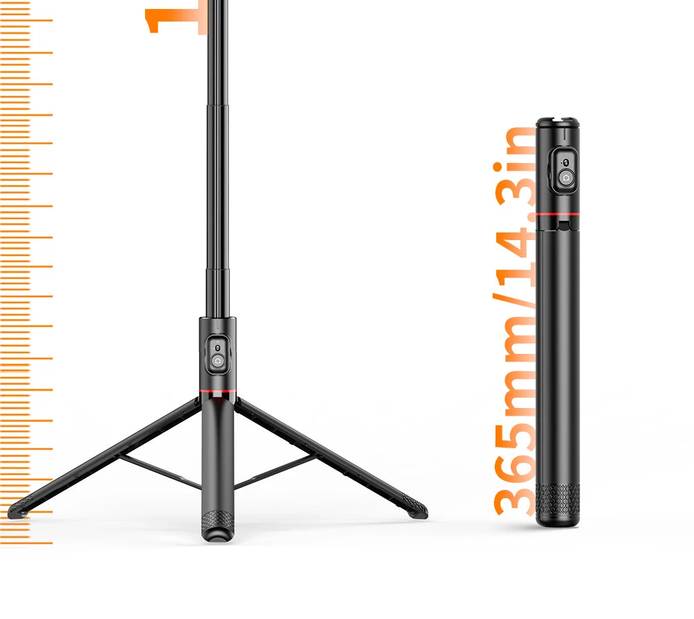 Selfie Stick with Wireless Bluetooth Remote, Portable 72 Inch Aluminum Alloy Selfie Stick Phone Tripod for iOS Android Cellphone