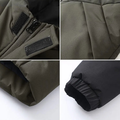 Winter Thickened Jacket Men Running Hooded Coat Sport Outdoor Leisure Medium-length Warm Clothing Autumn Winter Clothing Male.