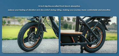 KuKirin C1 Pro Adult Electric Scooter With Seat 14" Tire 500W Motor 48V 26Ah Battery 45km Max Speed Electric Motorcycle.