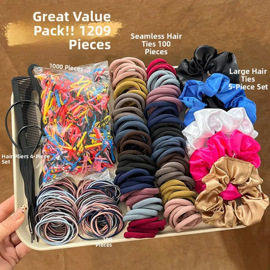 Fresh Simple Women's Hair Ties And Hair Accessories Set High Elasticity Cute Geometric Design Resin Hair Bands for African Eu....