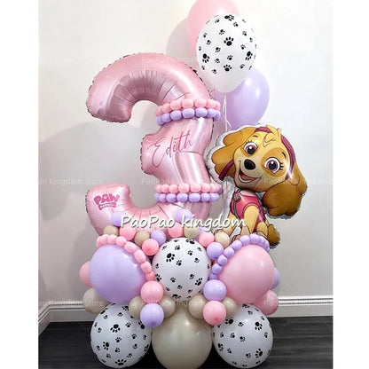 PAW Patrol Folienballons Digitale rosa Zahlenballons PAW Patrol Geburtstag Babyparty Party Dekoration Geschenk Chase Skye.
