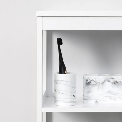 Kleankin 5 Ebenen Boden Badezimmer Regal Last 30 kg 30x30x140cm weiß